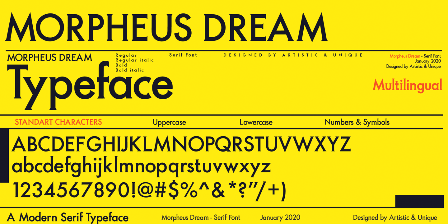 Przykład czcionki Morpheus Dream Bold Italic